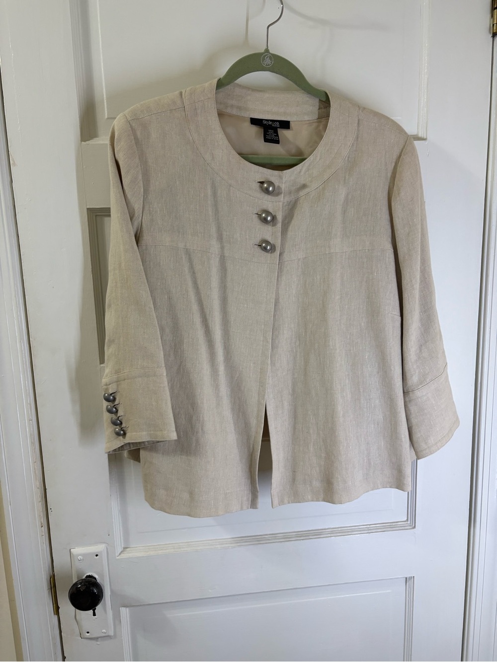 Women’s Style & Co. Beige Linen Suit